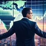 재무위험관리사가 알아야 할 금융 리스크 이론 - **Market Risk: The Unpredictable Dance of Global Finance**
    A highly dynamic and abstract image d...