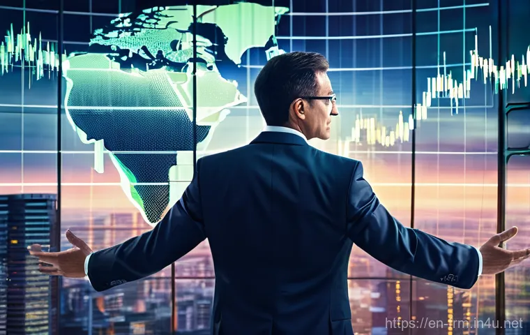 재무위험관리사가 알아야 할 금융 리스크 이론 - **Market Risk: The Unpredictable Dance of Global Finance**
    A highly dynamic and abstract image d...