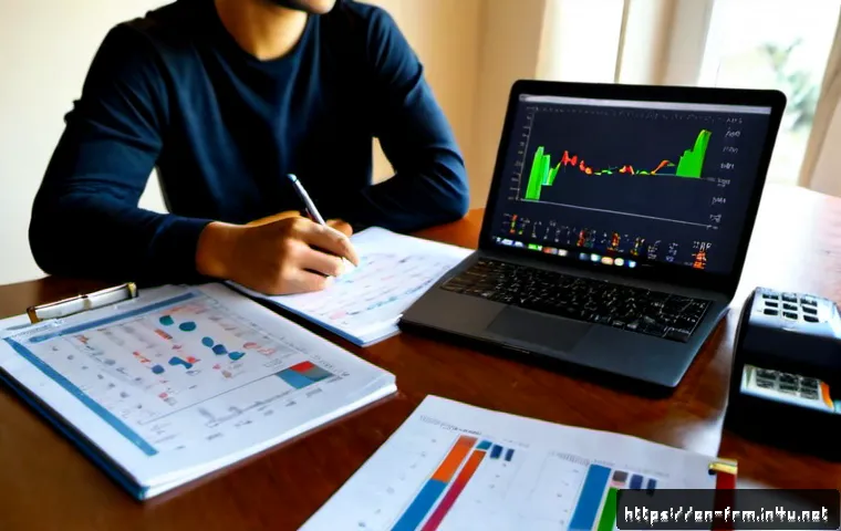 FRM 자격증 시험과목 상세 가이드 - Photorealistic financial risk certification study scene, a focused young professional seated at a cl...